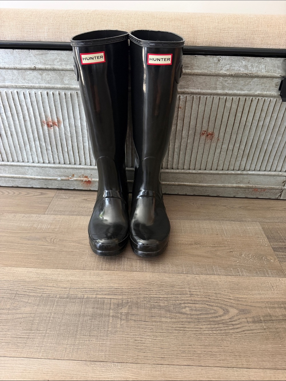 Hunter Gloss Black Tall Rubber Rain Boots